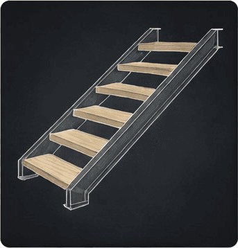 Double Stringer Steel Staircases