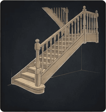 Wooden Stringer Staircases